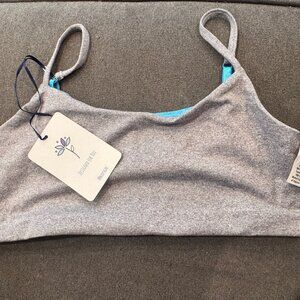 NWT Grey and Aqua Reversible Bluet Training Bra - Size 12